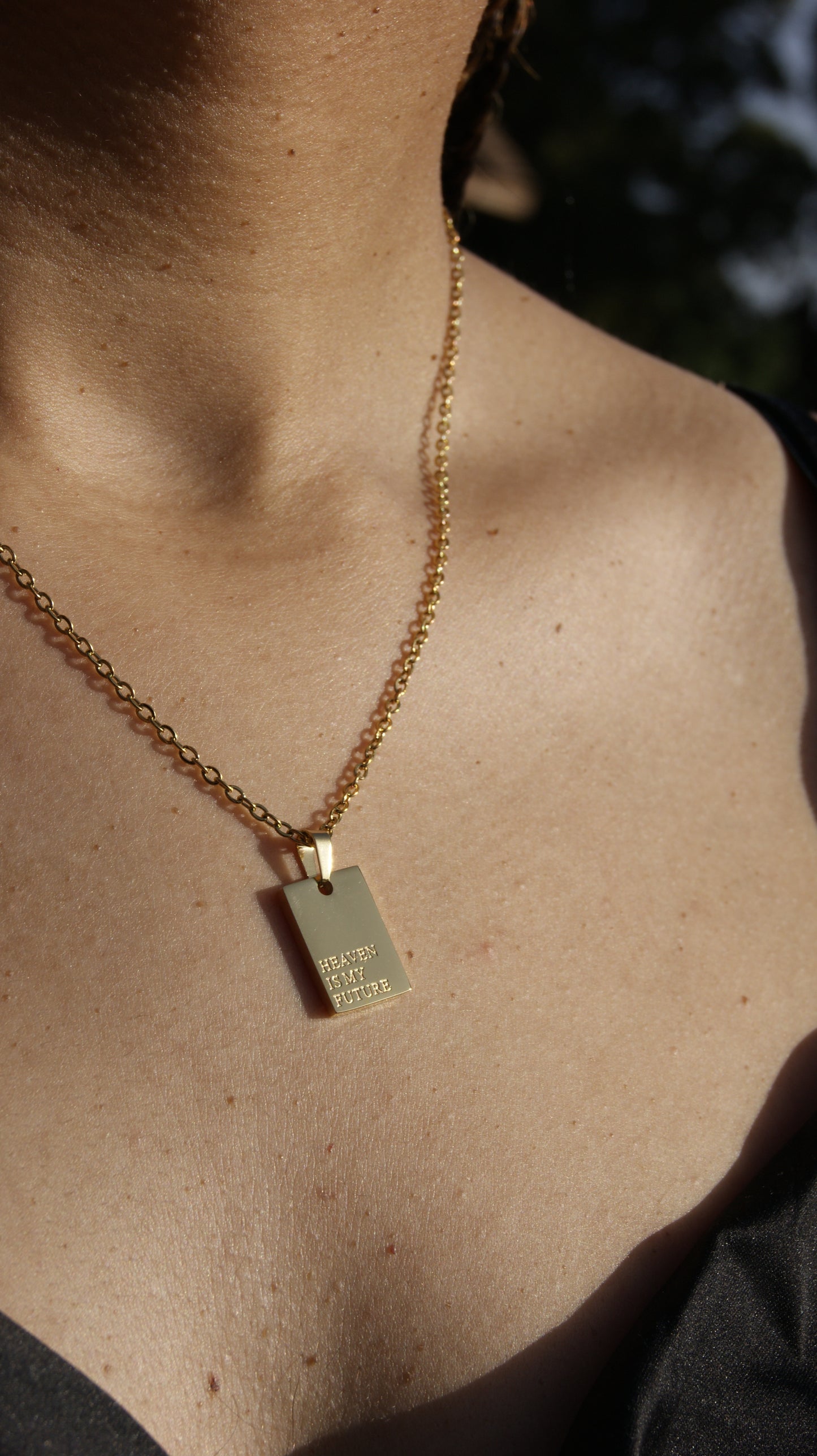 Dainty Gold Bar pendant