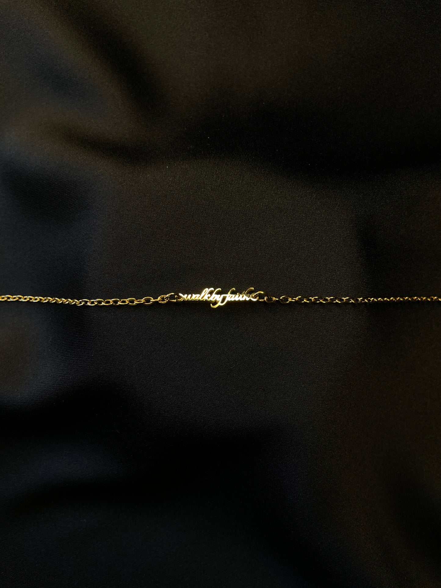 Dainty KIDS "Walk by faith" Ankle Bracelet