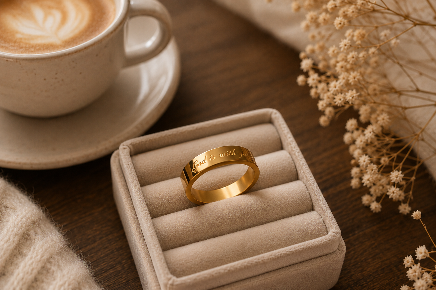 "God is with you" Ring
