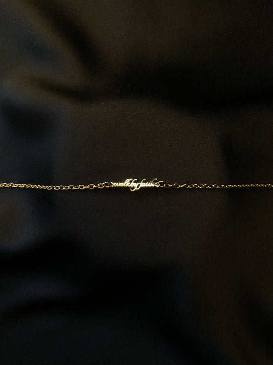 Dainty KIDS "Walk by faith" Ankle Bracelet